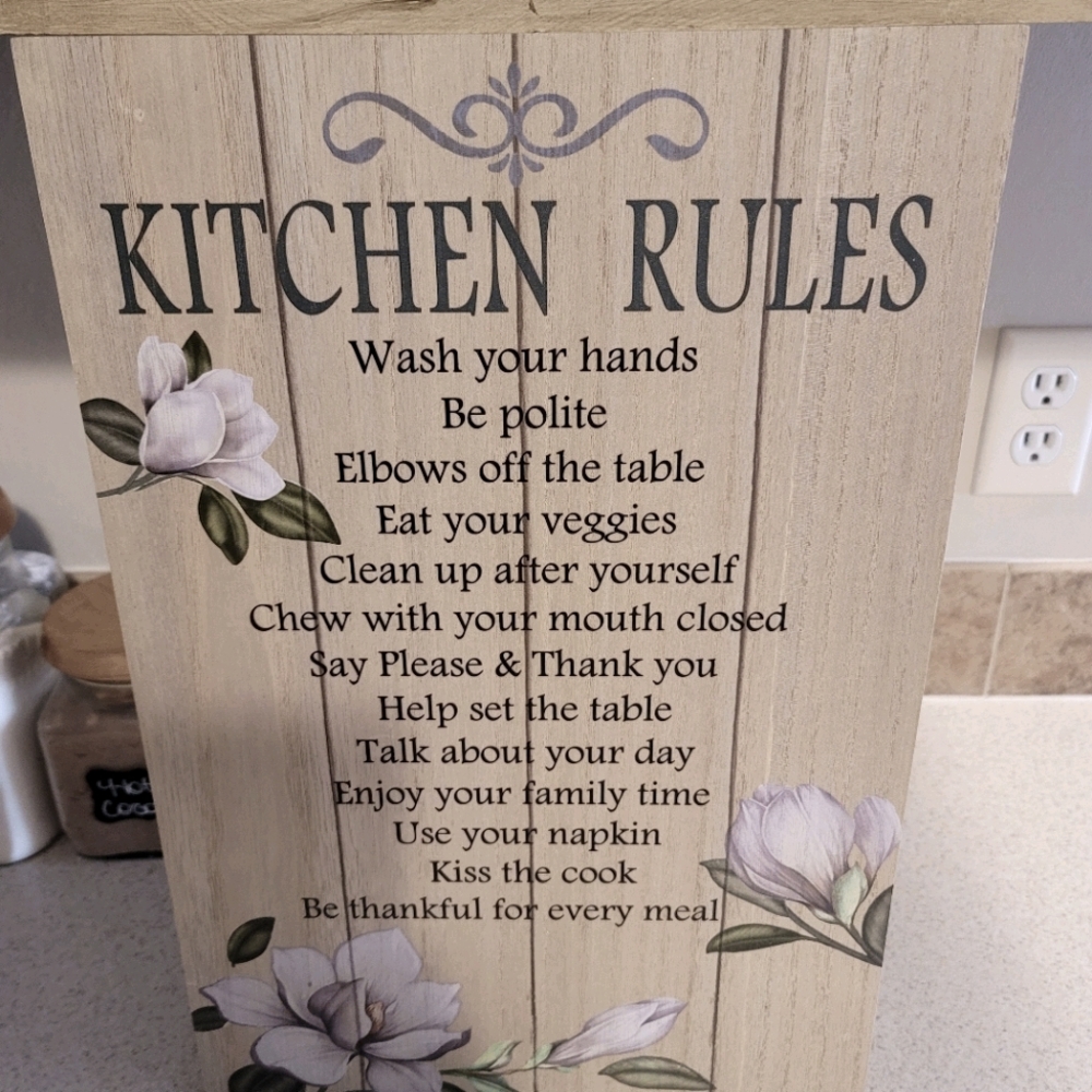 Kitchen Rules Sign